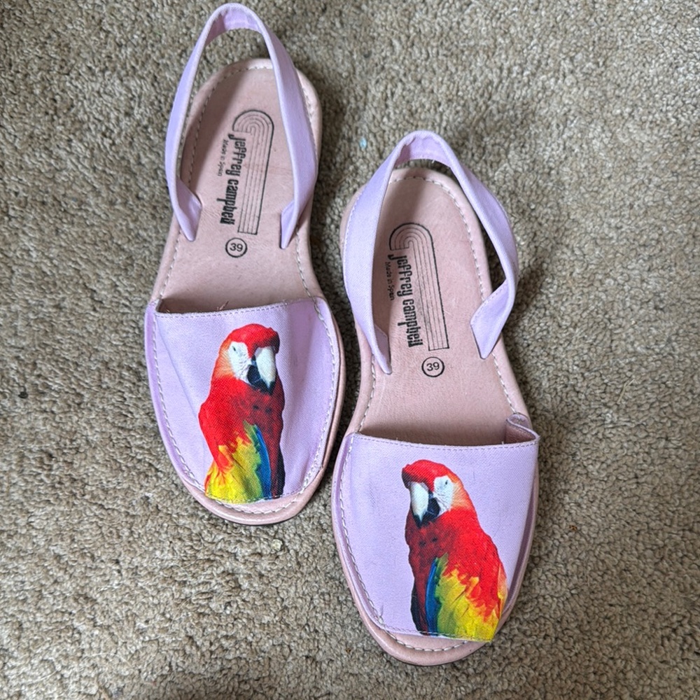 Jeffrey Campbell Colorful Parrot Sling Backs